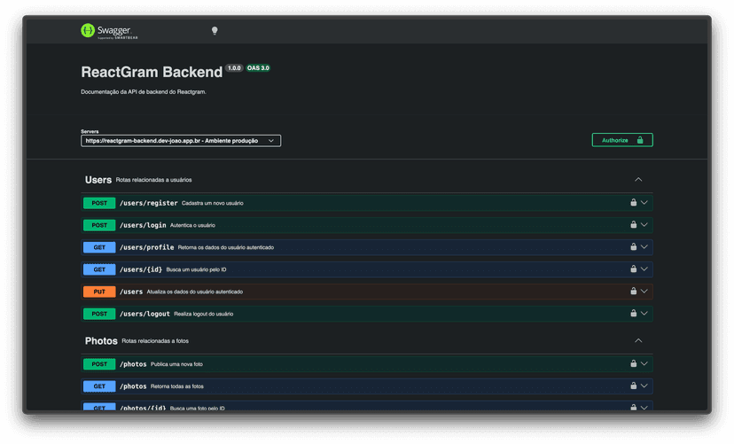 Project Reactgram API